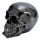Gothic Metallic Black Skull Ornament