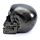 Gothic Metallic Black Skull Ornament