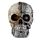 Fantasy Steampunk Skull Ornament - Half Robot Head