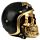 Fantasy Biker Helmet Gold Punk Skull Ornament