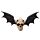 Gothic Wall Plaque - Devil Bat Skull