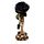 Gothic Skull Decoration - Skeleton Hand Holding Black Rose