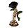 Gothic Skull Decoration - Skeleton Hand Holding Black Rose