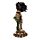 Gothic Skull Decoration - Skeleton Hand Holding Black Rose