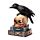 Decorative LED Ornament -  Crow on Skull & Books