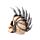 Decorative Ornament - Punk Skull with Chains & Blades Mohican