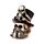 Decorative Ornament - Steampunk Style Skull with Gas Mask & Top Hat