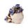 Decorative Ornament - Skull with Purple Vine Flowers