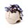 Decorative Ornament - Skull with Purple Vine Flowers