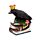 Decorative Ornament - Crow Wearing Crown Standing on Books