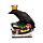 Decorative Ornament - Crow Wearing Crown Standing on Books