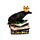 Decorative Ornament - Crow Wearing Crown Standing on Books