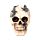 Decorative Ornament - Skull with Metallic Butterflies