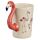 Shaped Handle Ceramic Mug - Flamingo Pinks with Flaming Decal