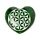 Carved Soapstone Ashcatcher Incense Burner - Chakra Heart Shaped Flower of Life