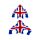 Stretchy Stress Fidget Toy - Union Jack Gorilla 9.5cm
