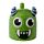 Novelty Upside Down Ceramic Mug - Green Monstarz Monster