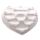Cute Novelty White Heart Shaped Tiered Display Stand