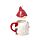 Peeping Lid Ceramic Lidded Character Mug - Christmas Gonk