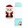 Flip Open Shaped Memo Pad - Christmas Festive Friends Santa 