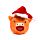 Queasy Squeezies Fidget Toy - Christmas Hat Highland Coo