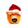 Queasy Squeezies Fidget Toy - Christmas Hat Highland Coo