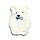 Hot Water Bottle with Plush Cover 650ml - Polar Bear